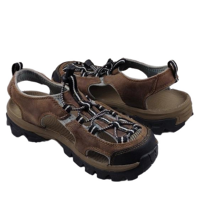 Rocky Endeavour Point Brown Leather Neoprene Round Toe Slingback Hiking Sandal